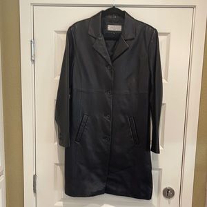 Jones Wear Leather knee length coat